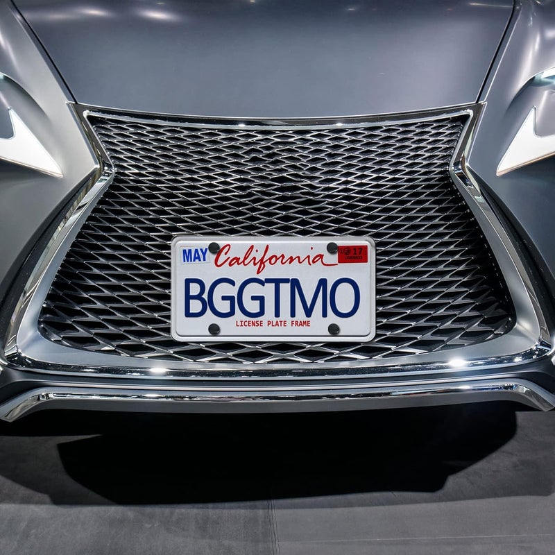 BGGTMO License Plate Bracket Holder- Front License Plate Mounting Kit, Universal Bumper Car Tag Frame Mount Adapter with Stainless Steel Screw Cap, Cable Ties - Image 5